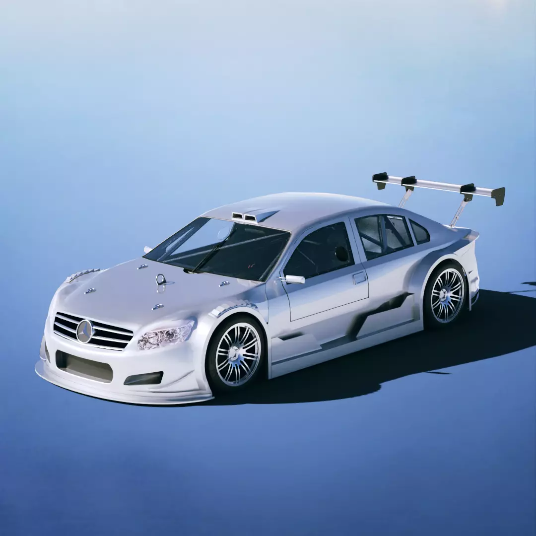 Mercedes Benz C Class Touring Race 2018 Low-poly 3D model_0