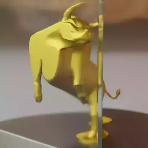 Art Deco Bull Book End - Simplified Version