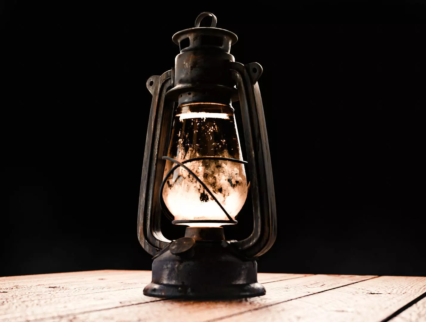 Kerosene lamp 3D model_0