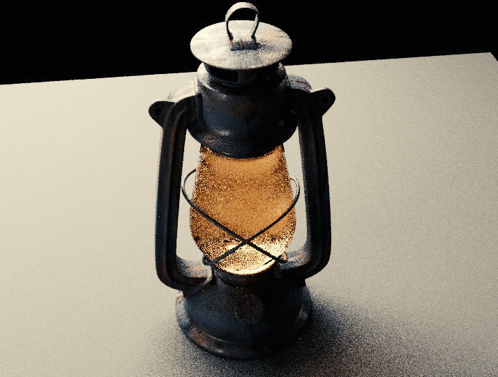 Kerosene lamp 3D model_2