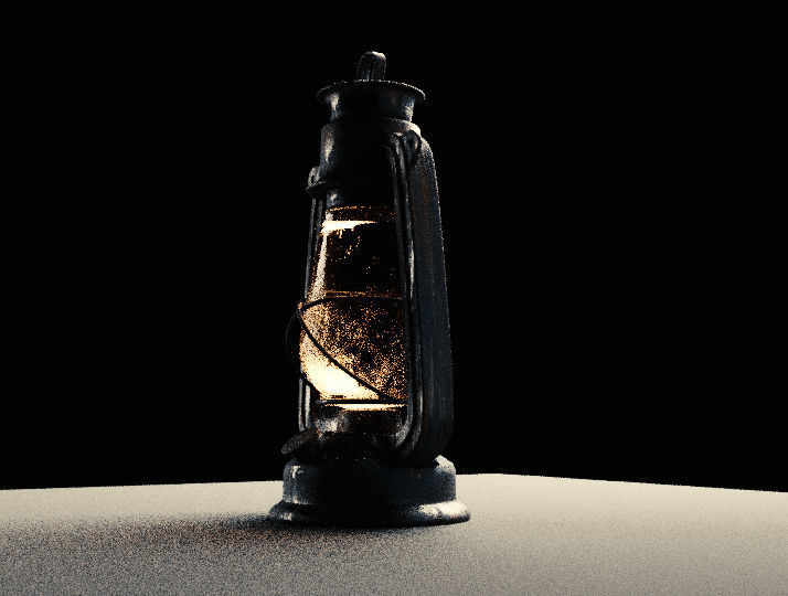 Kerosene lamp 3D model_1