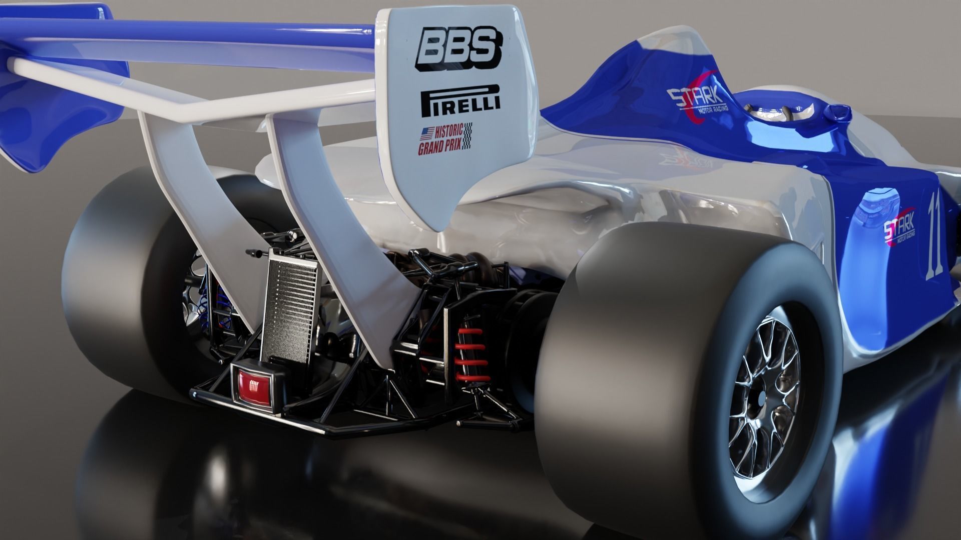 stark f1 car Low-poly 3D model_3