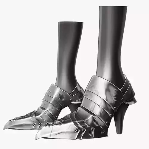 Female Knigt Foot Armor Sculpt Project 3D model Female Knigt Foot Armor Sculpt Project 3D model