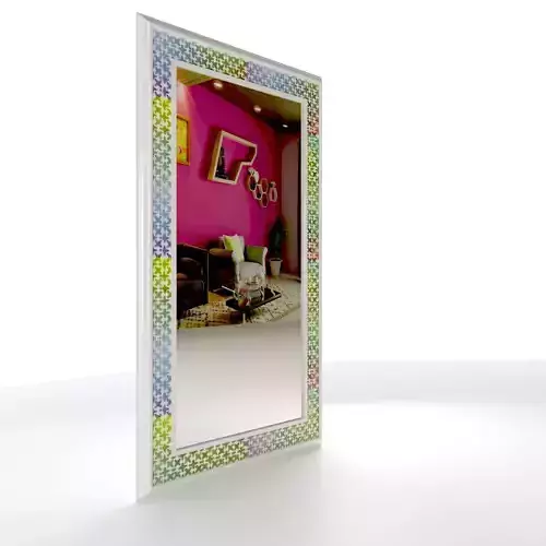 Modern Mirror - Metal Frame  White