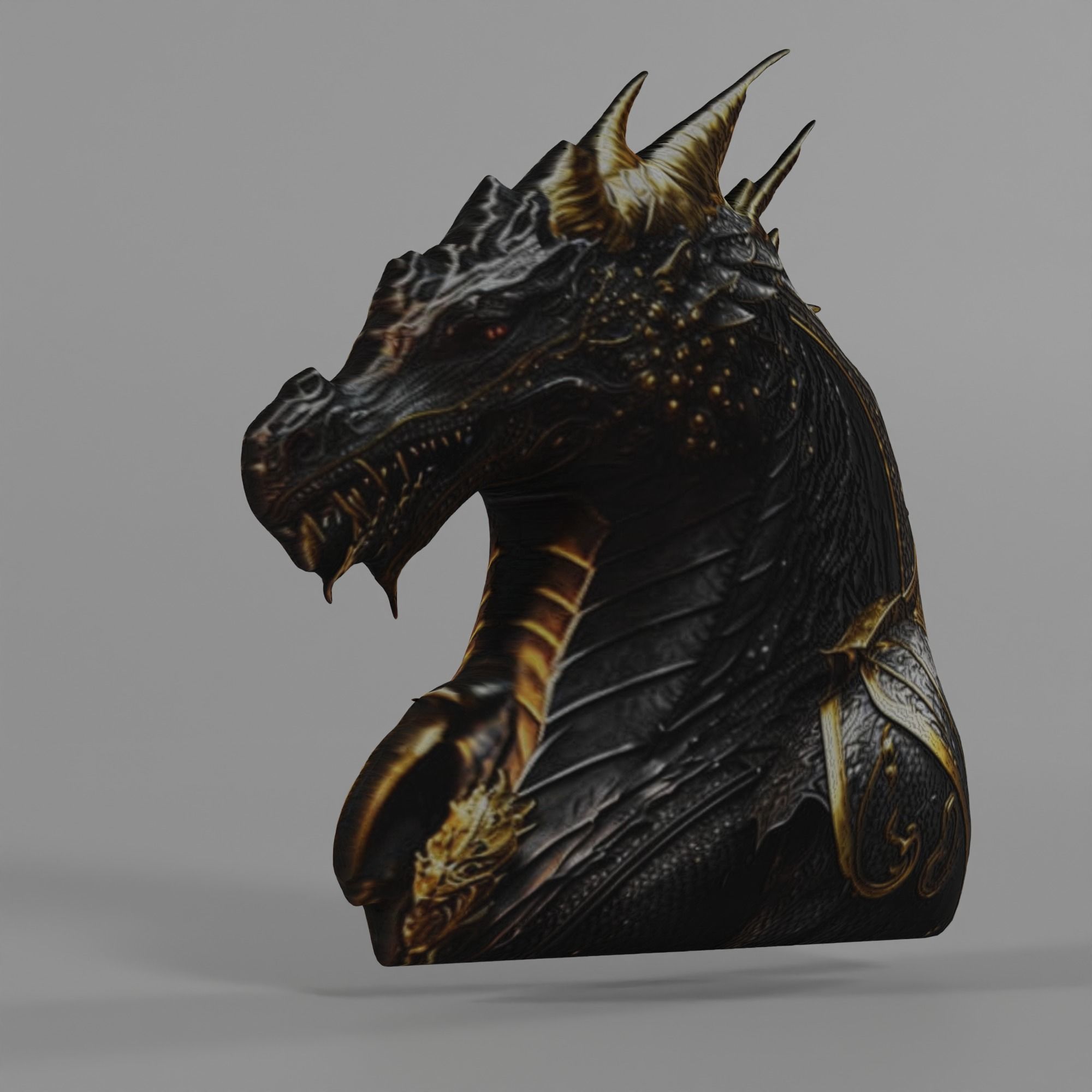 Dragon head 3D model_1