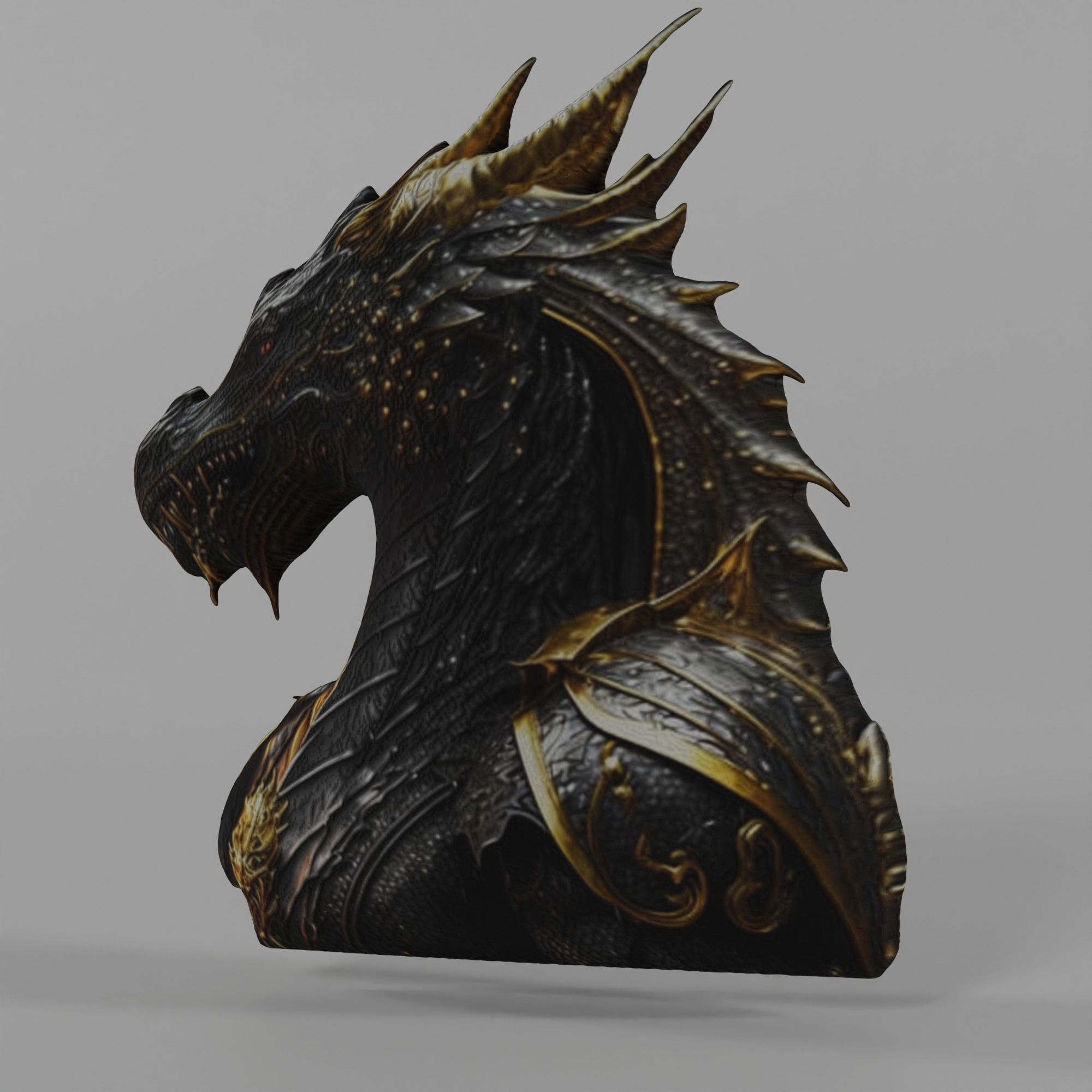 Dragon head 3D model_2