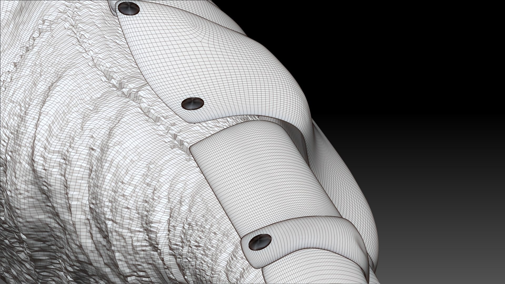 Female Knigt Hand Wrist Elbow Armor Sculpt Project 3D model_10