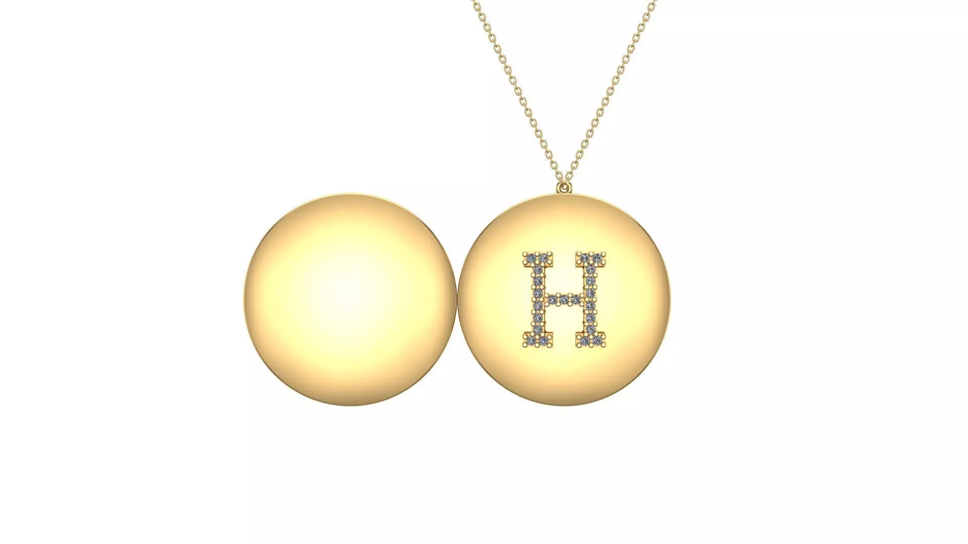 Relicario Letra H ou Liso 3D print model