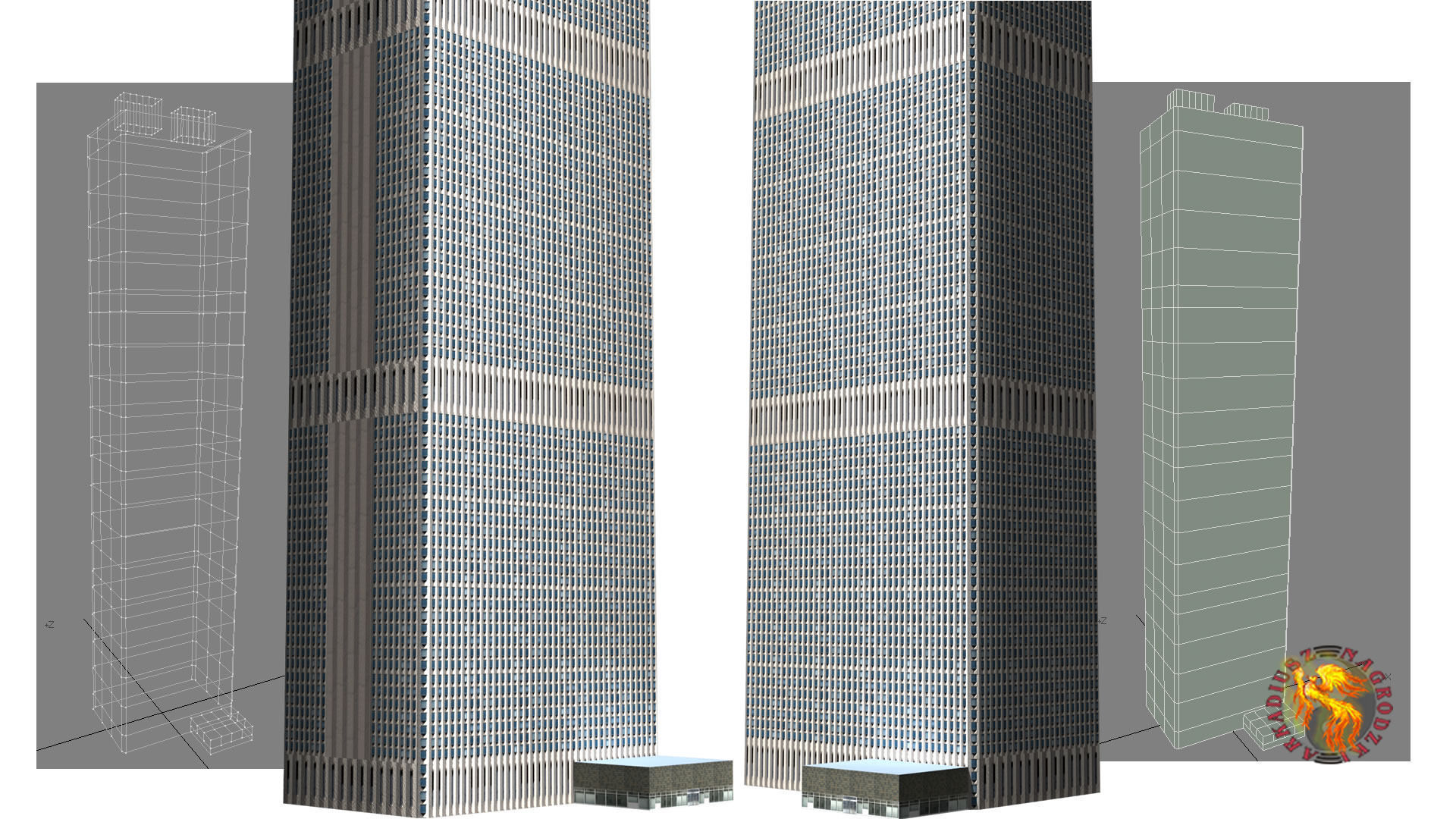 shinjuku center building Low-poly 3D model_1