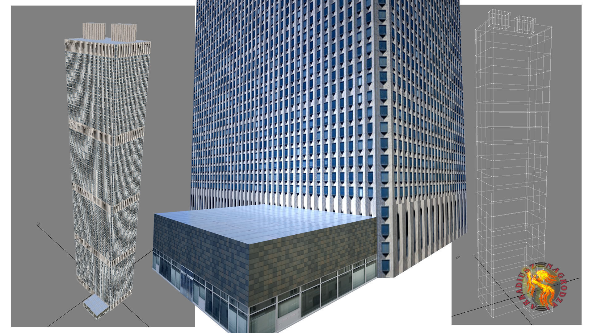 shinjuku center building Low-poly 3D model_3