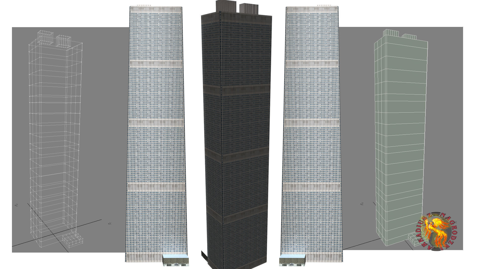 shinjuku center building Low-poly 3D model_4