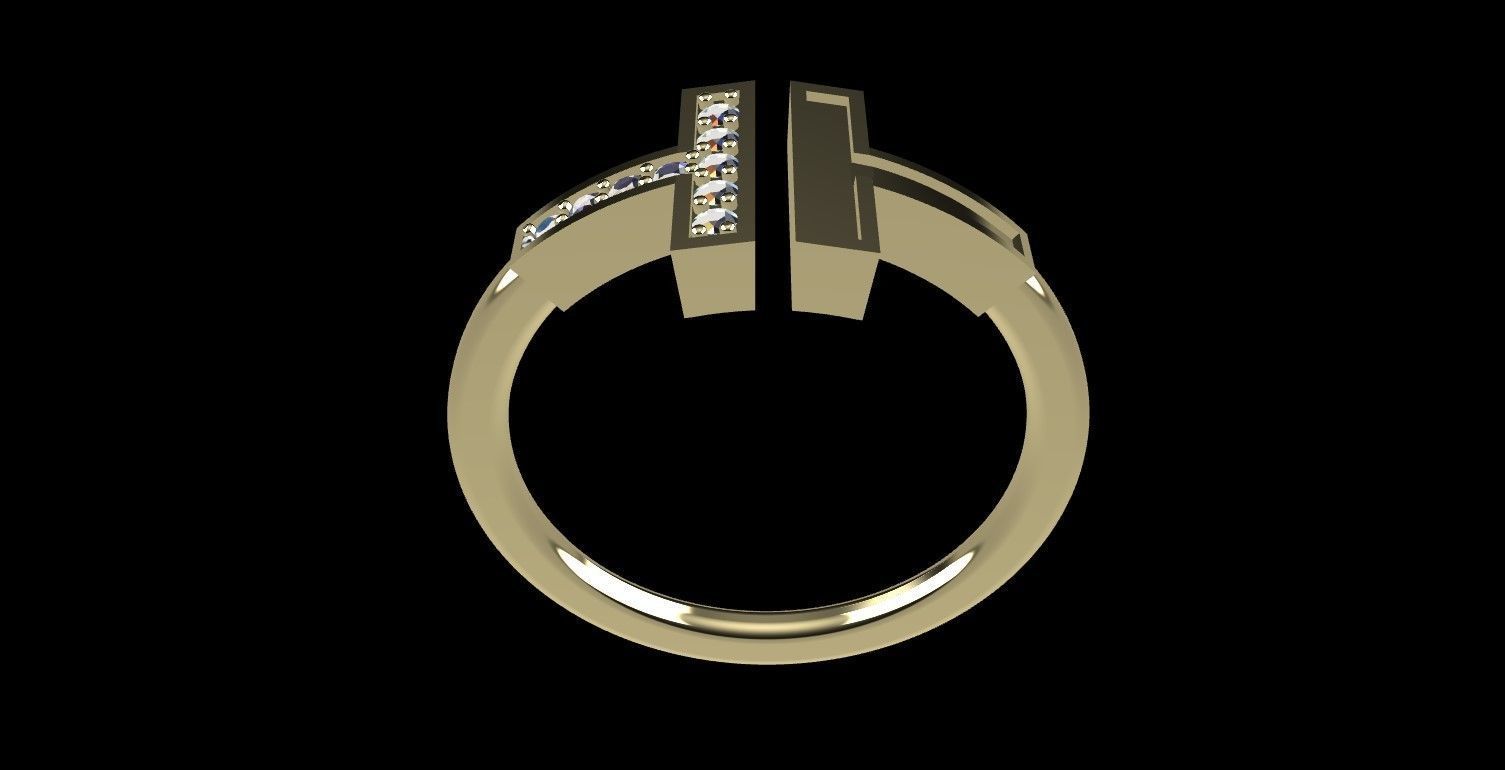 Marquise emerald and diamond ring ready for print 3D print model 3D model_1