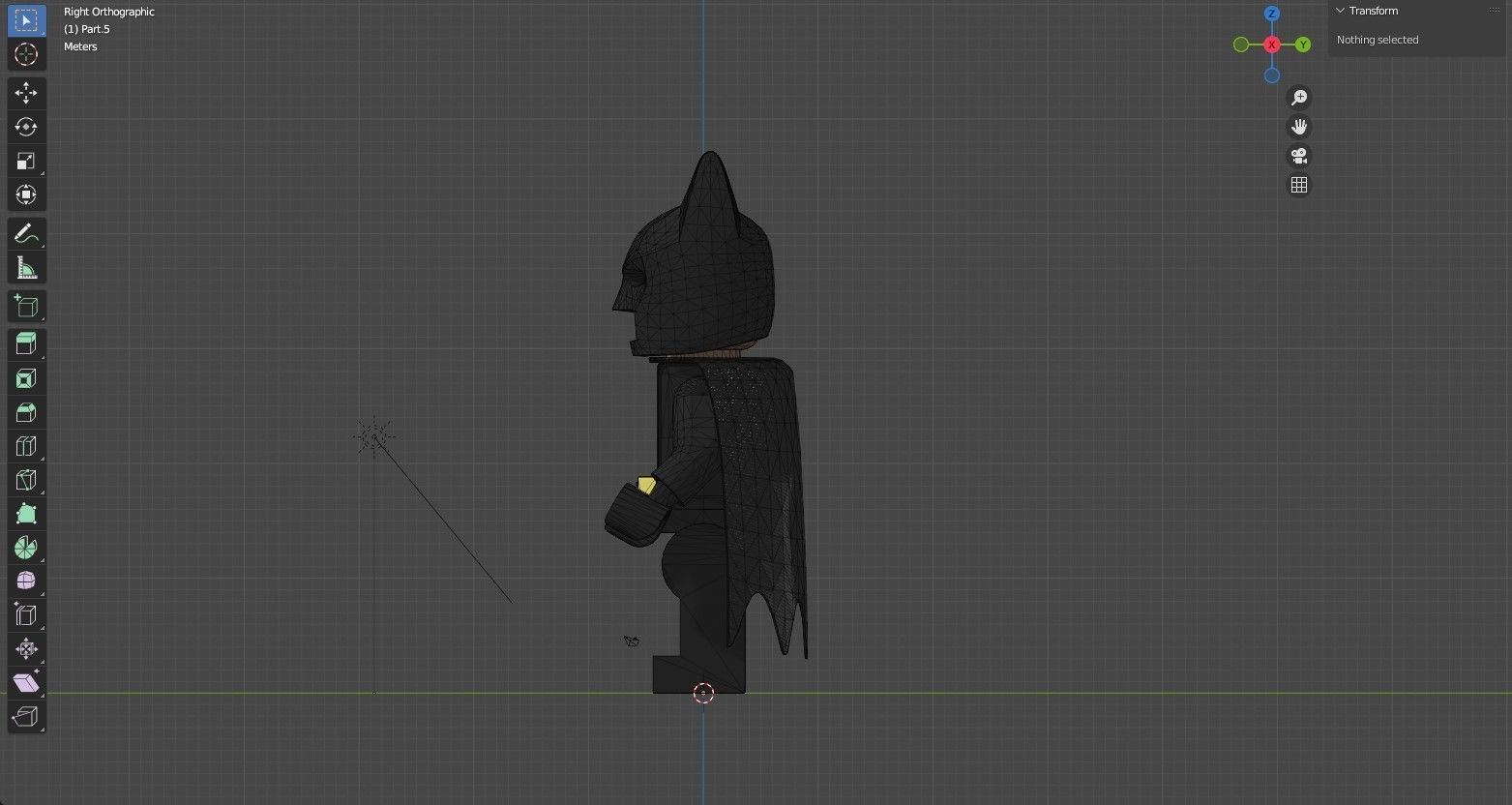 Lego Batman Rigged Low-poly 3D model_9