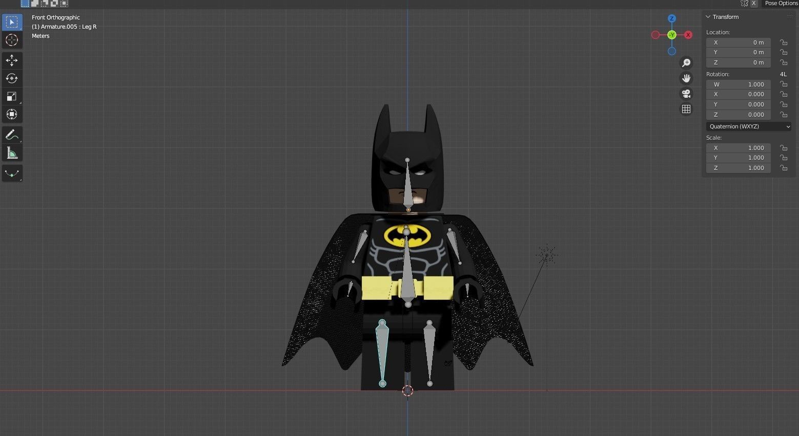 Lego Batman Rigged Low-poly 3D model_1