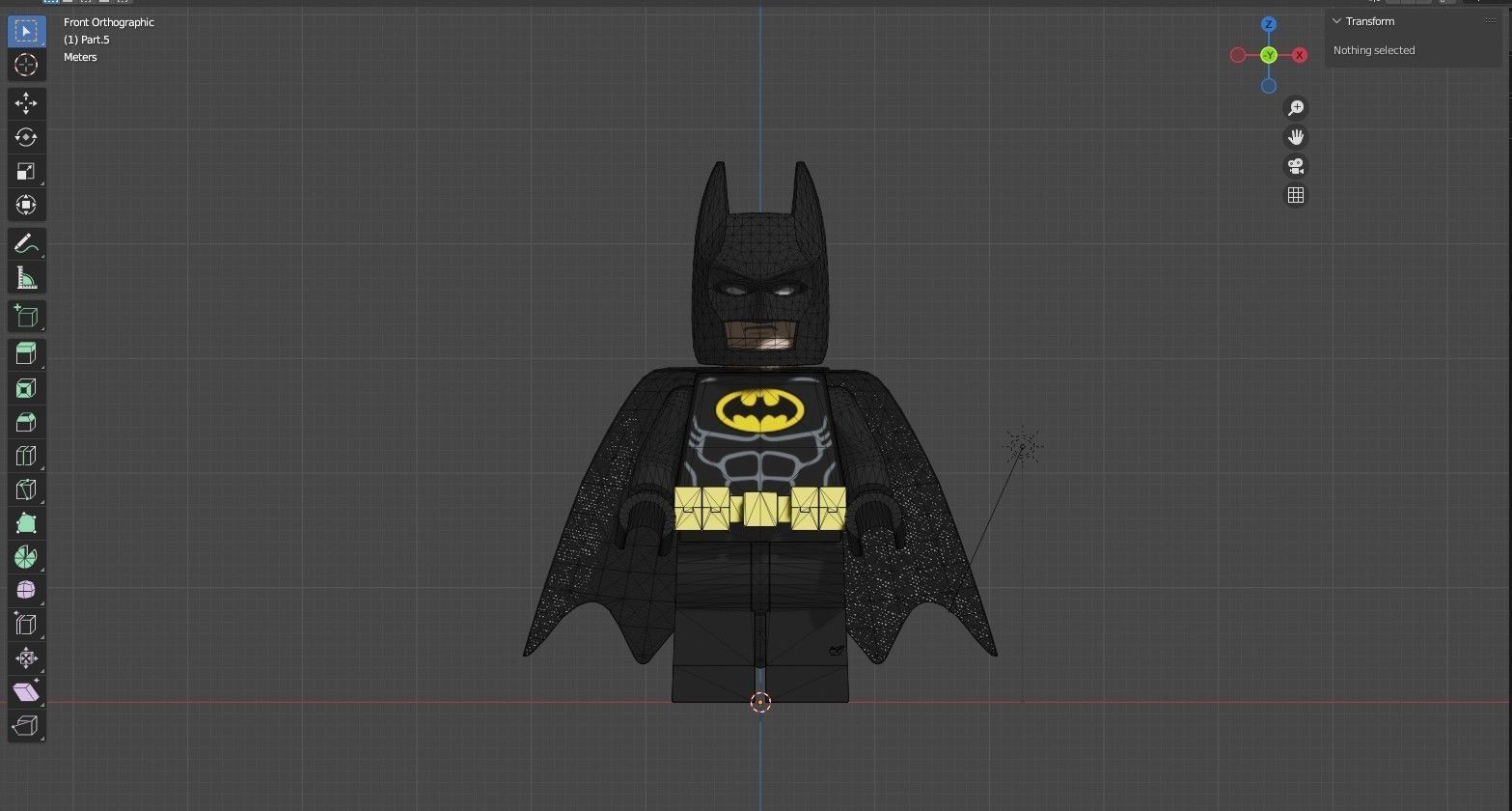 Lego Batman Rigged Low-poly 3D model_6