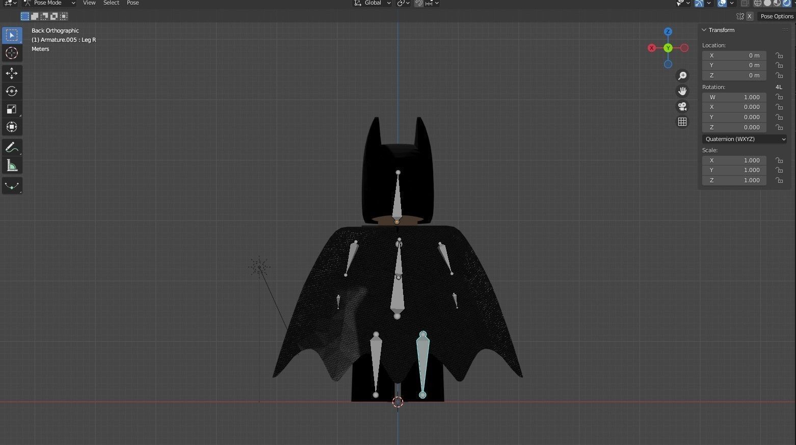 Lego Batman Rigged Low-poly 3D model_3