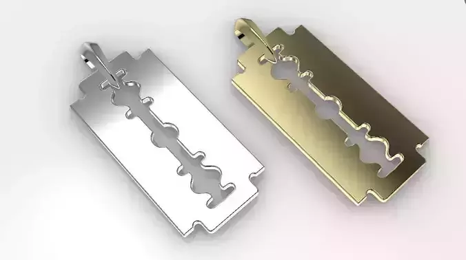 razor blade pendent 
