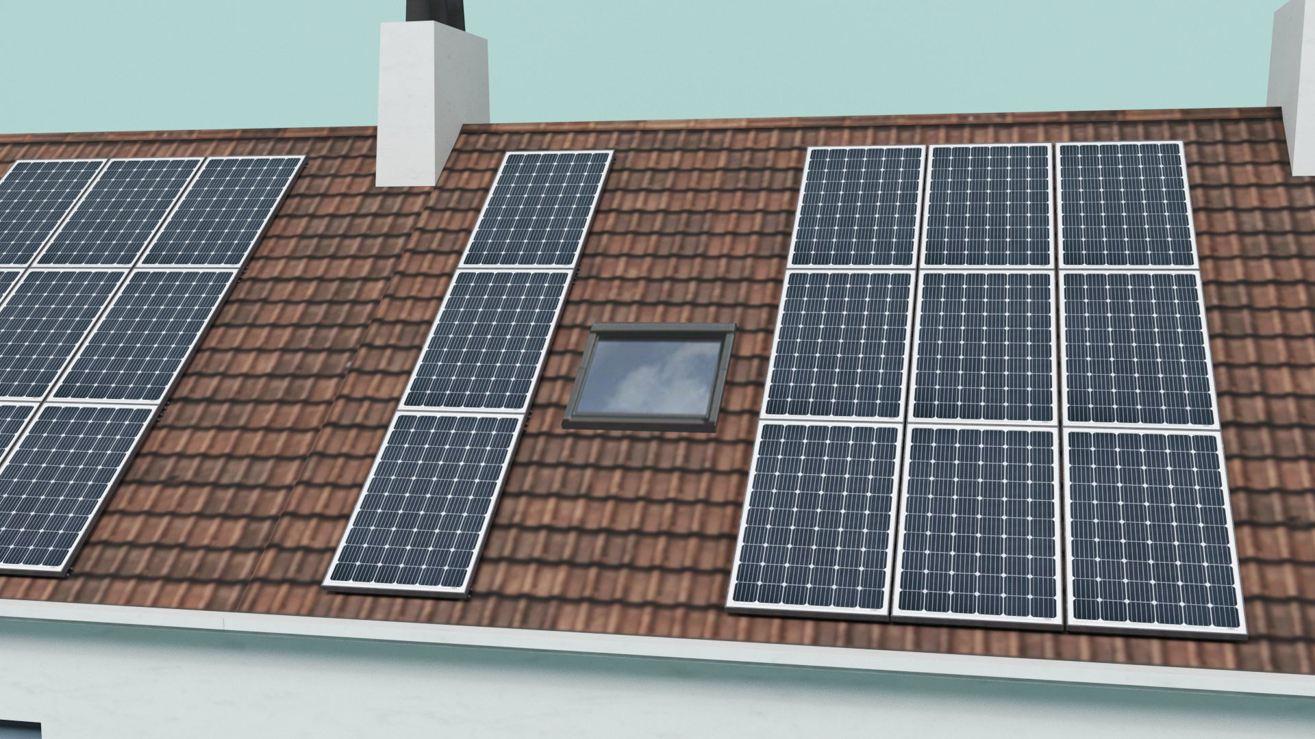 Solar installation building 1 Low-poly 3D model_4