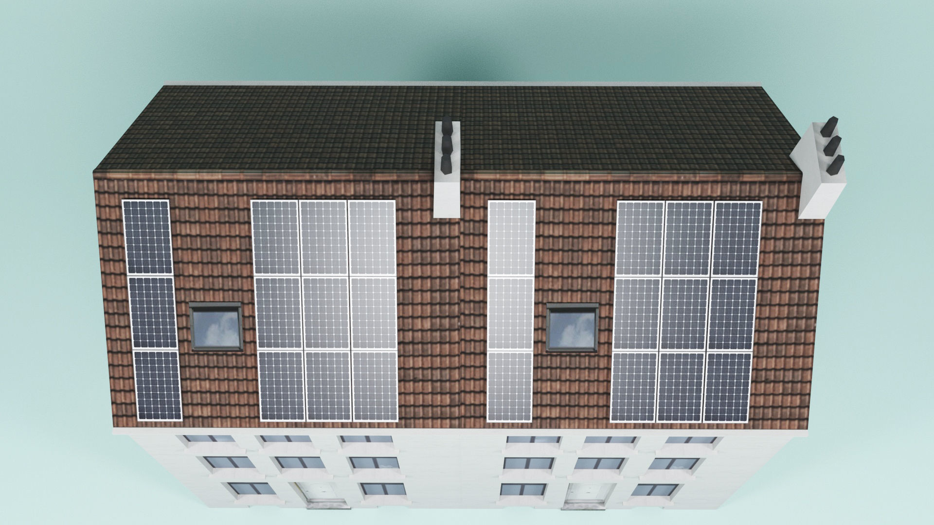 Solar installation building 1 Low-poly 3D model_6