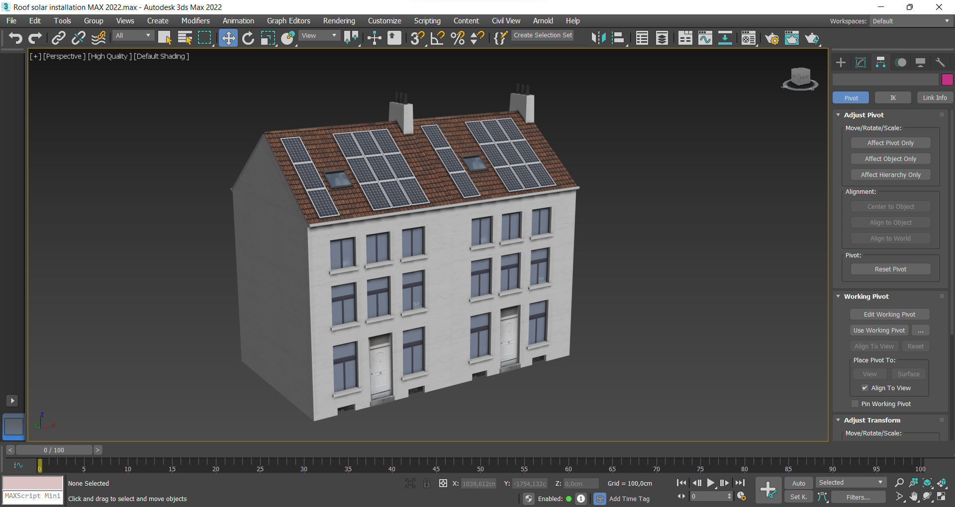 Solar installation building 1 Low-poly 3D model_8
