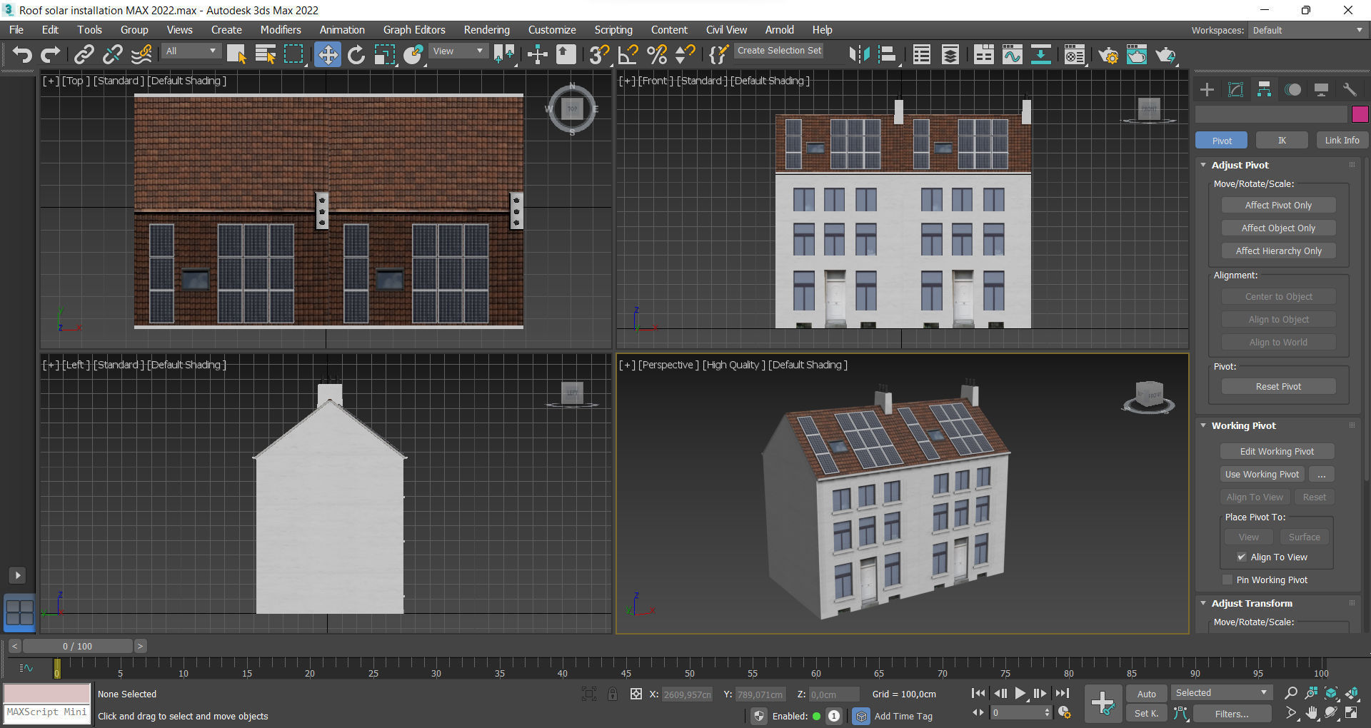 Solar installation building 1 Low-poly 3D model_7