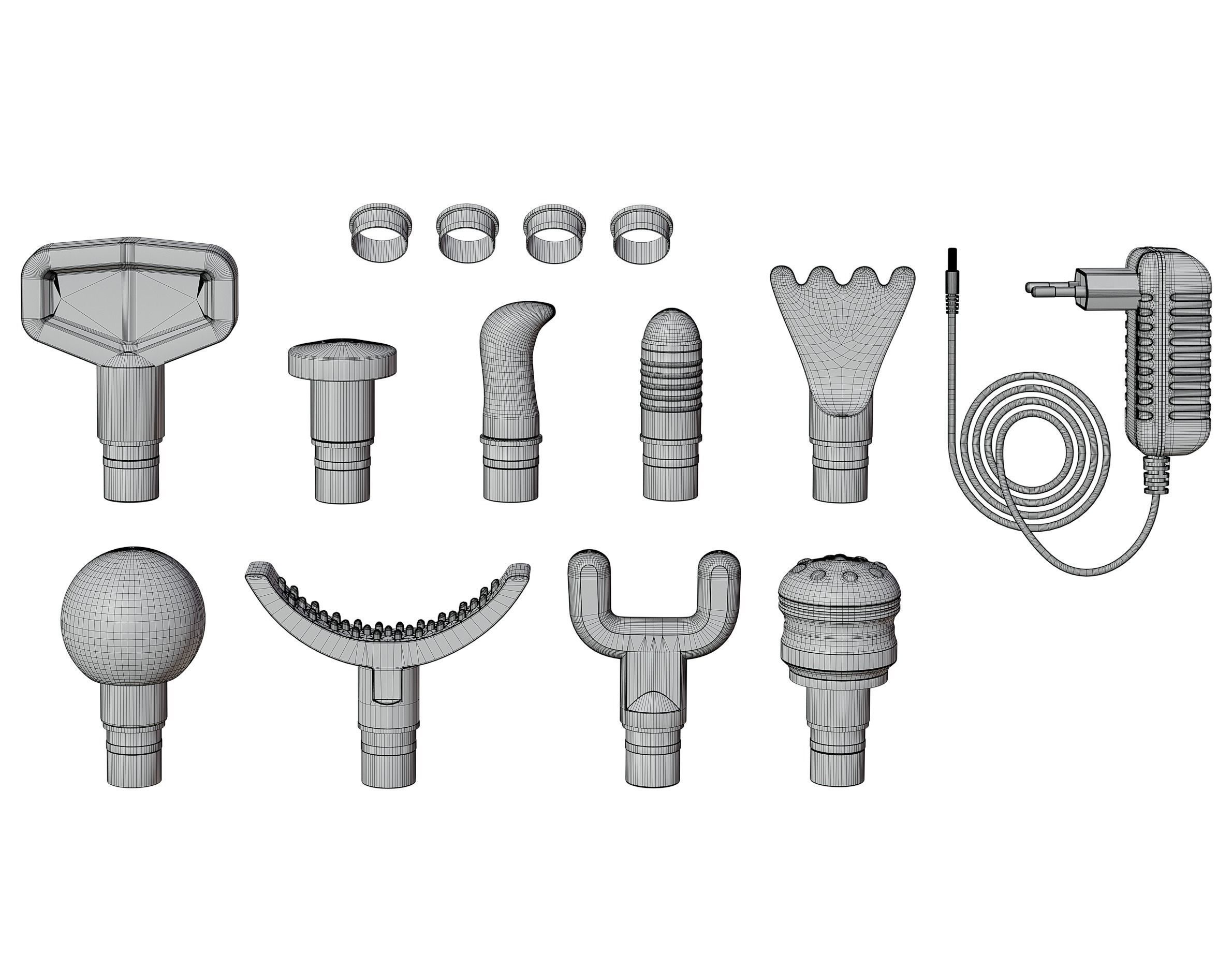 Massage gun 3D model_9