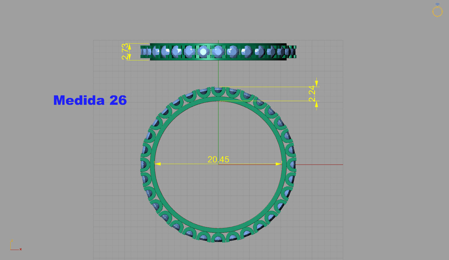Alianca com cravacao cerrada 3D print model_2
