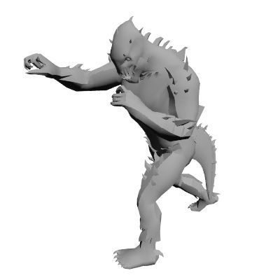 Monster man Low-poly 3D model_8