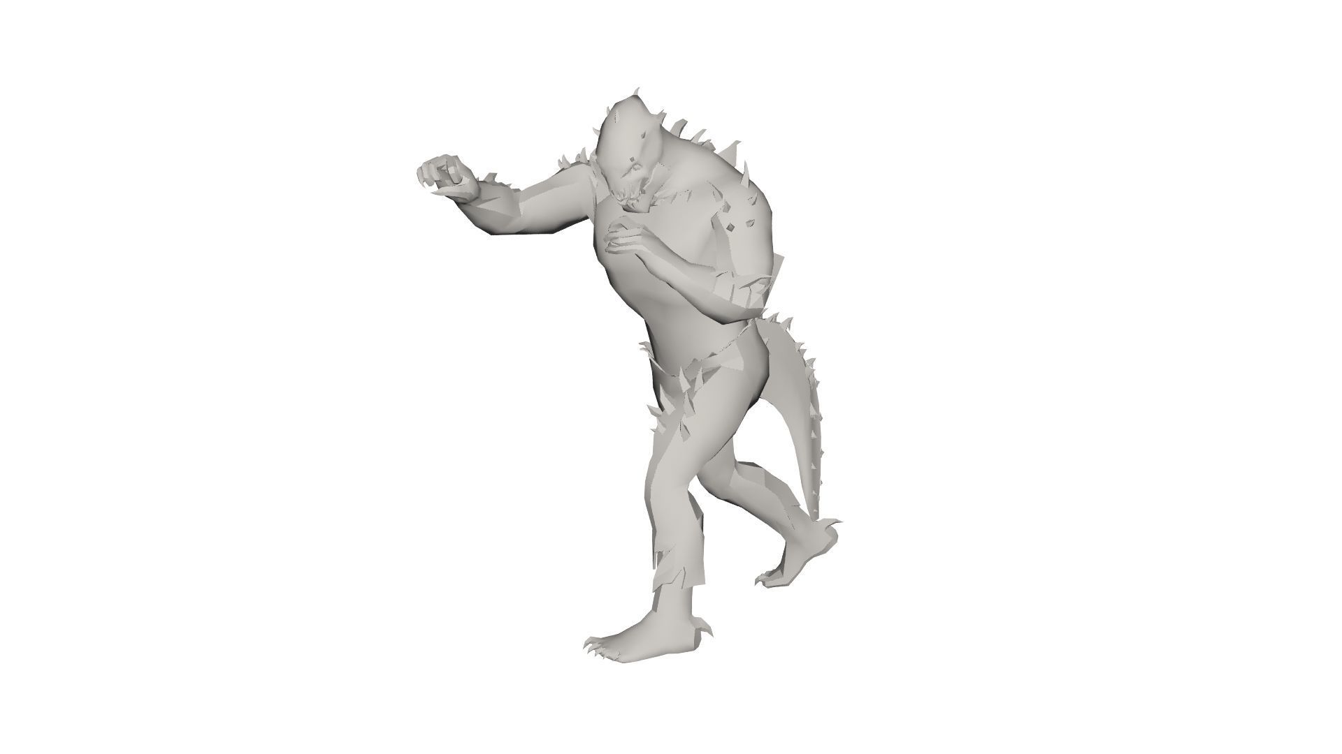 Monster man Low-poly 3D model_7