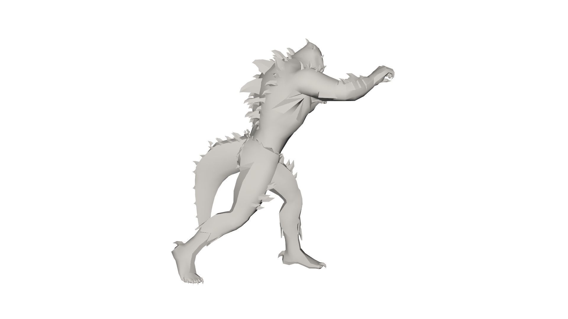 Monster man Low-poly 3D model_2
