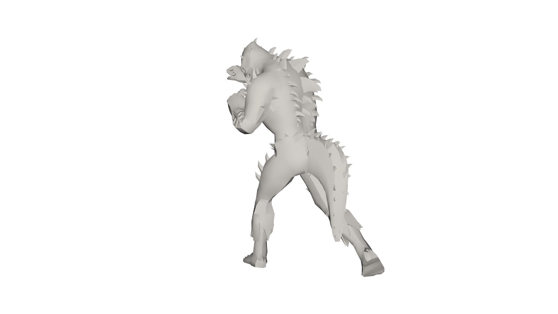 Monster man Low-poly 3D model_5