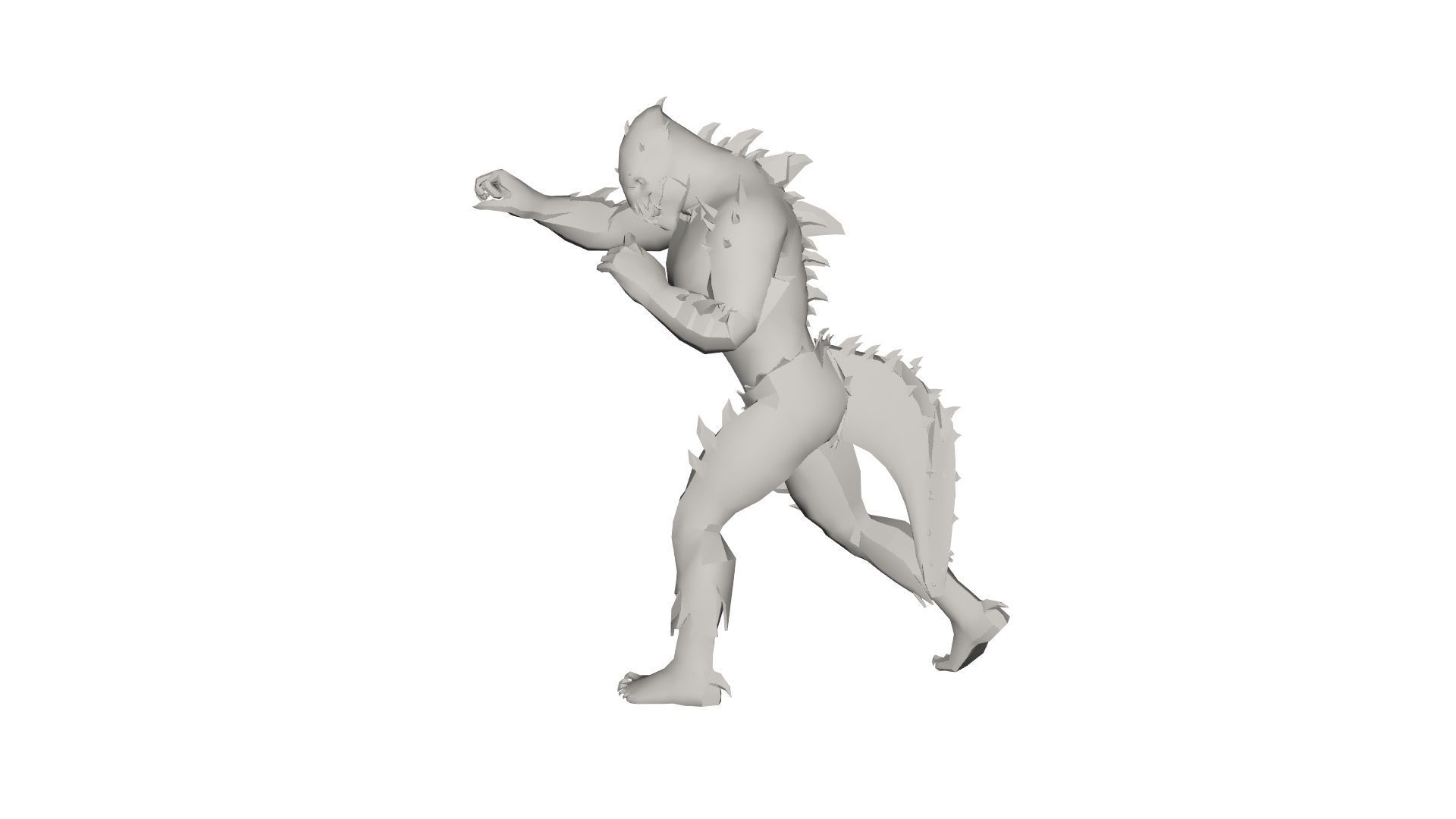 Monster man Low-poly 3D model_6