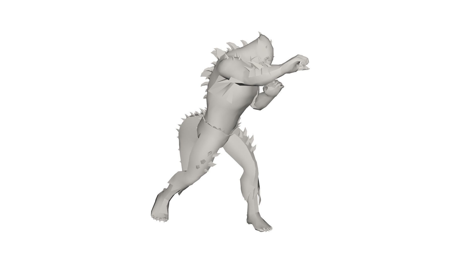 Monster man Low-poly 3D model_1