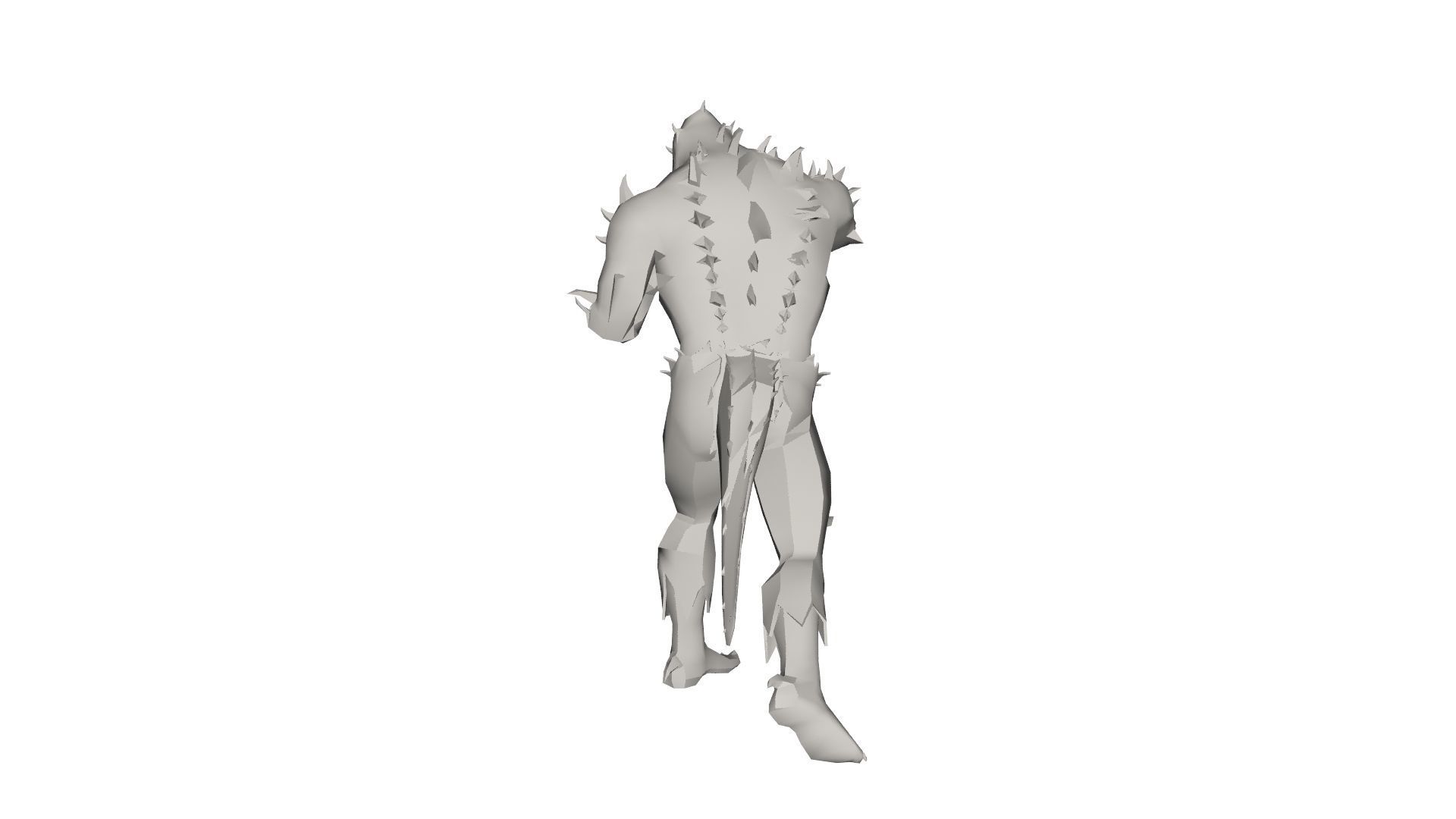 Monster man Low-poly 3D model_4