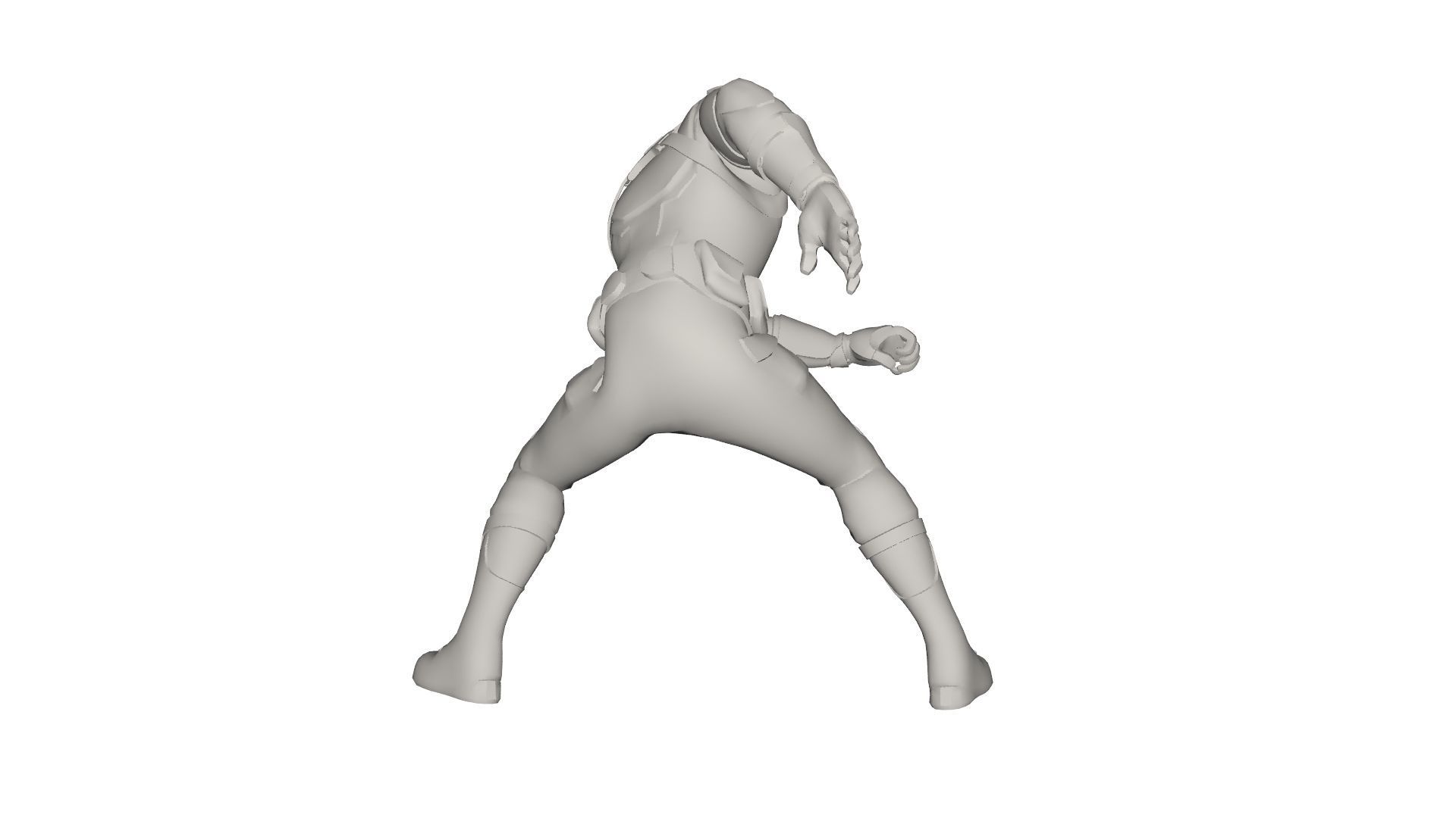 Superhero concept Low-poly 3D model_5