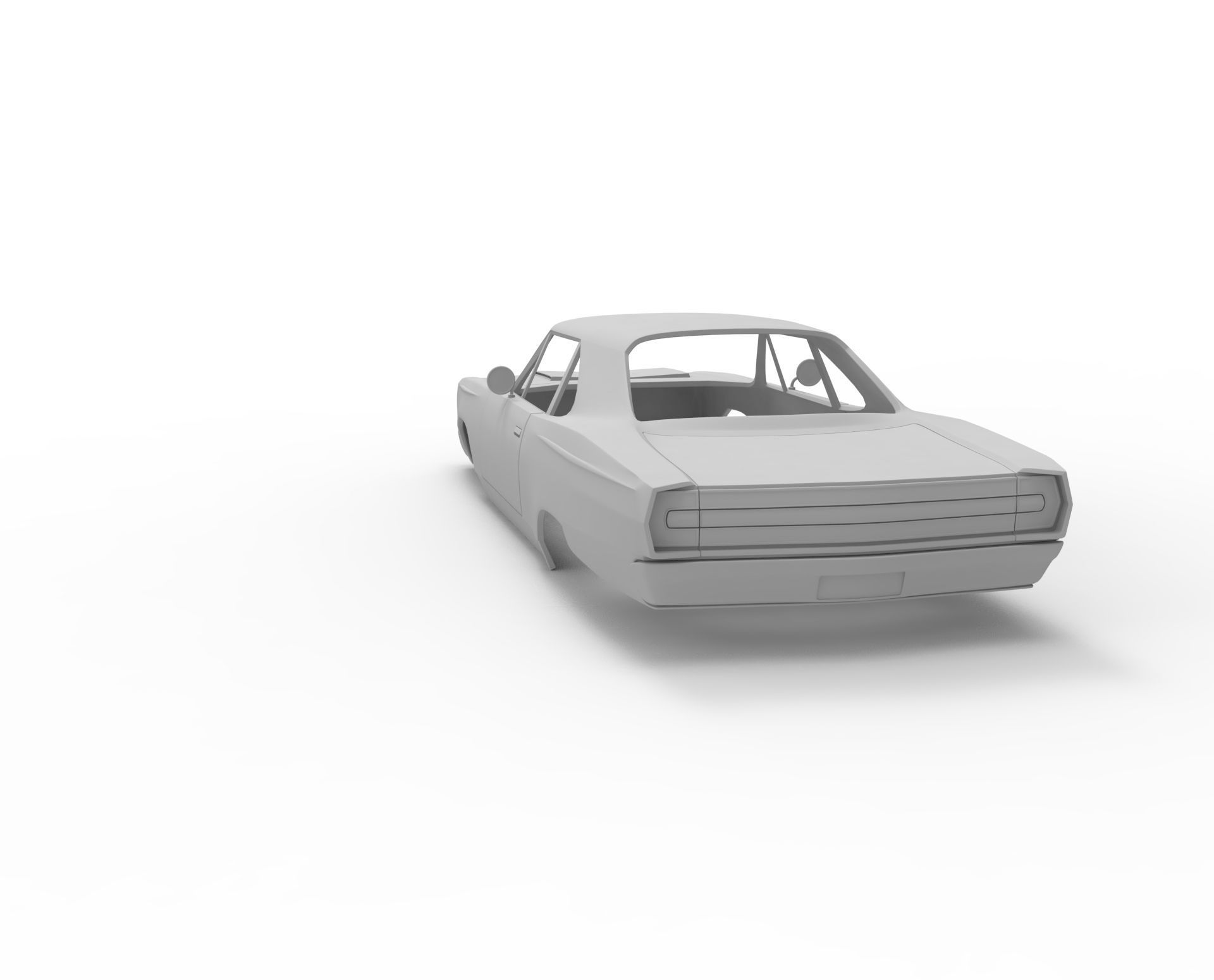 Plymouth road runner 1969 3D print model_1