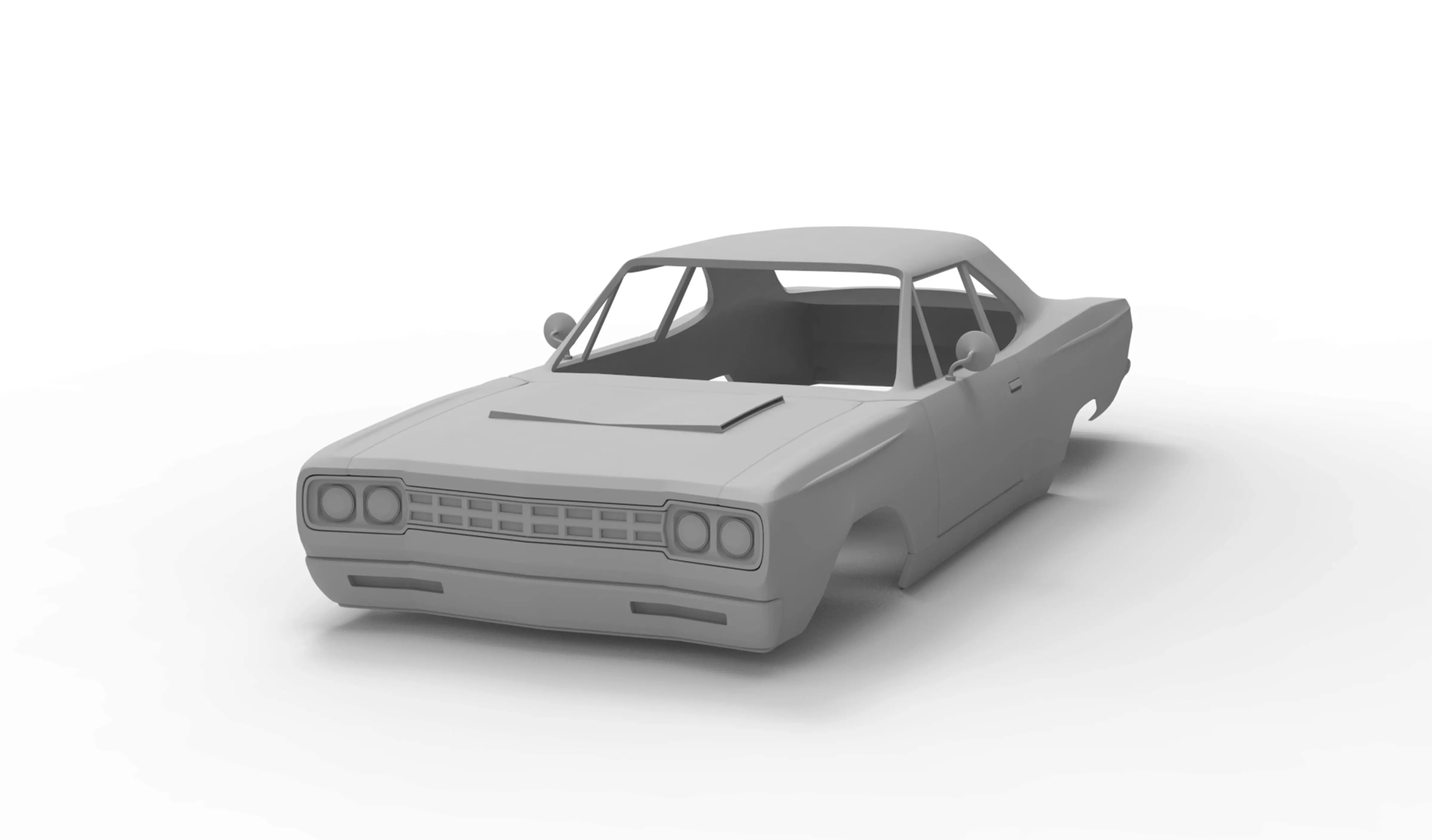 Plymouth road runner 1969 3D print model_0