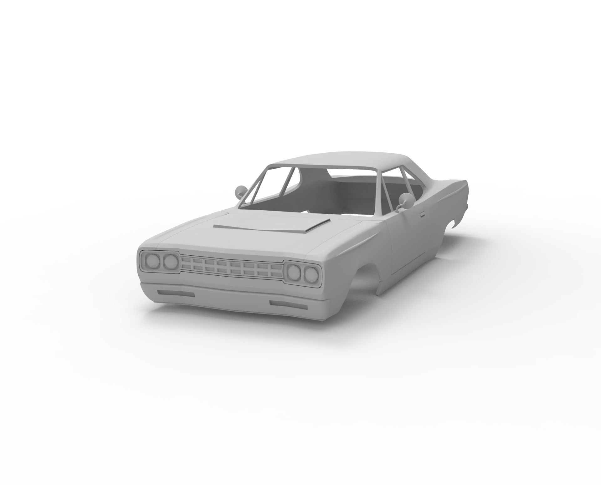 Plymouth road runner 1969 3D print model_4