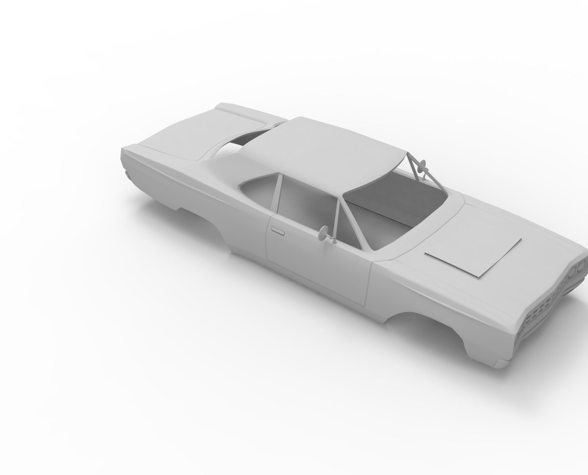 Plymouth road runner 1969 3D print model_10