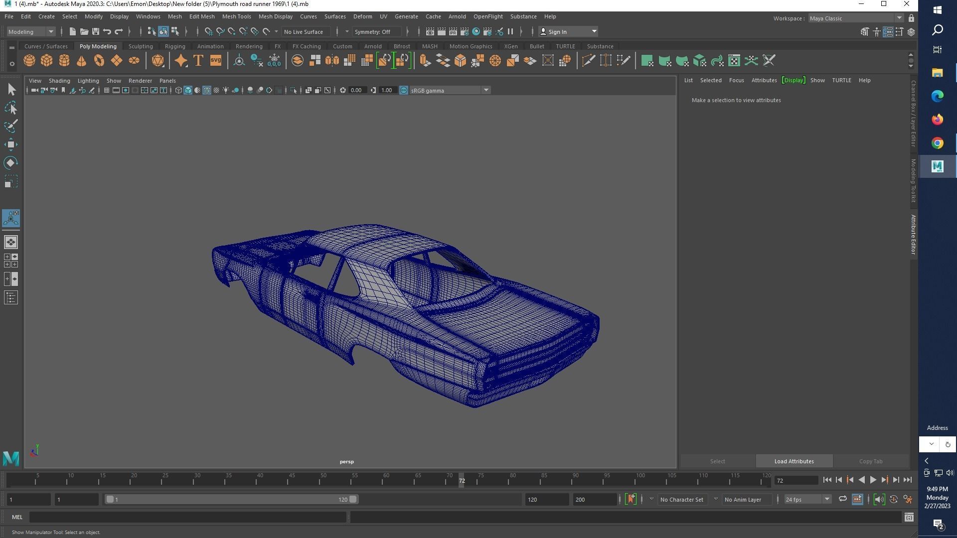 Plymouth road runner 1969 3D print model_21