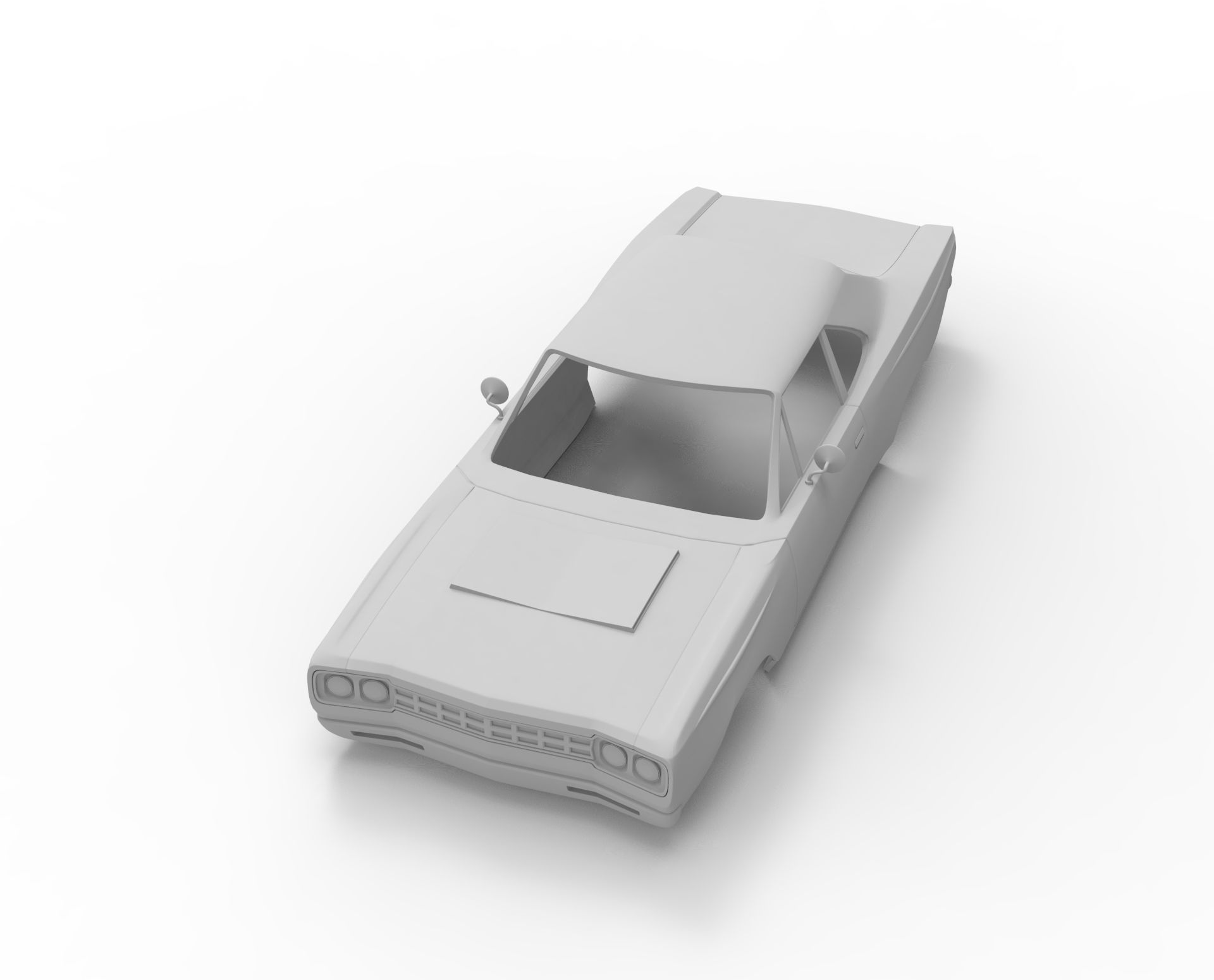 Plymouth road runner 1969 3D print model_6