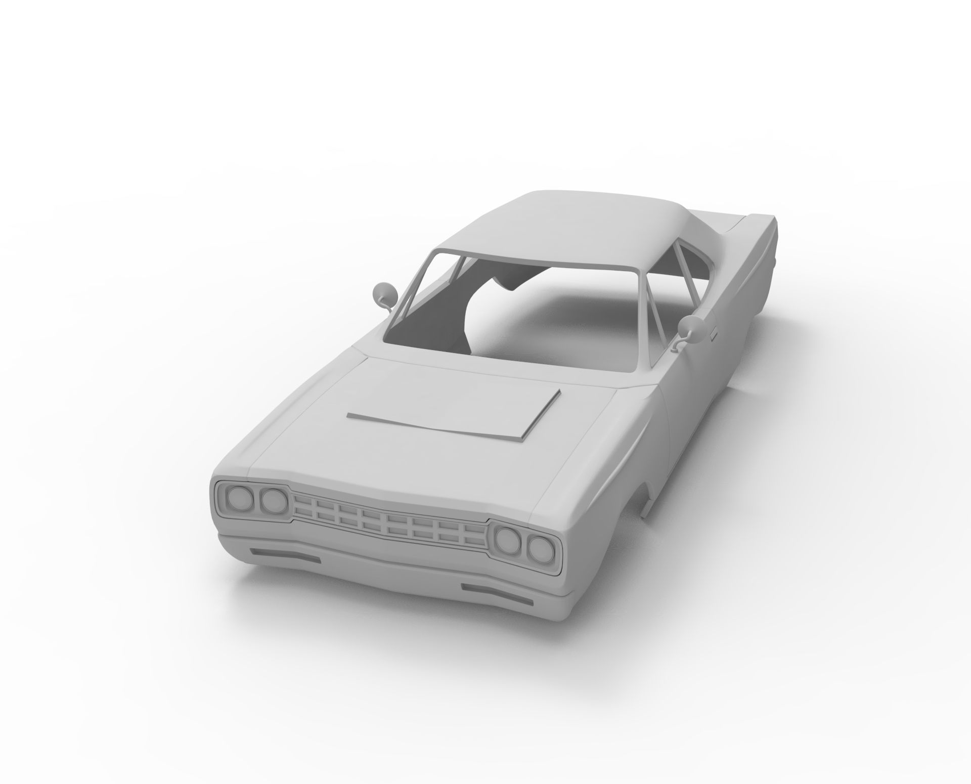 Plymouth road runner 1969 3D print model_11