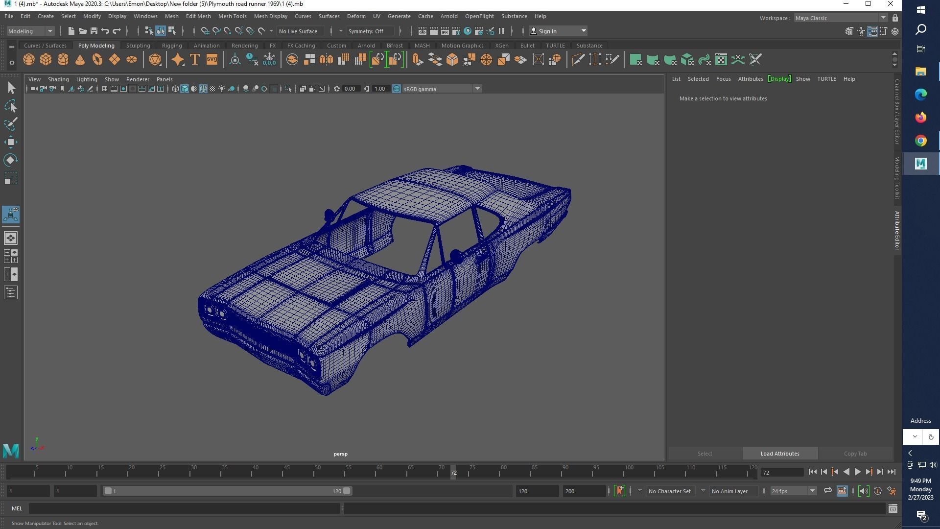 Plymouth road runner 1969 3D print model_19