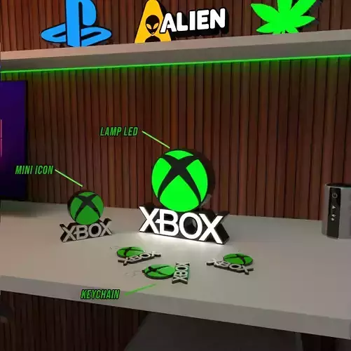 XBOX LAMP AND KEYCHAIN