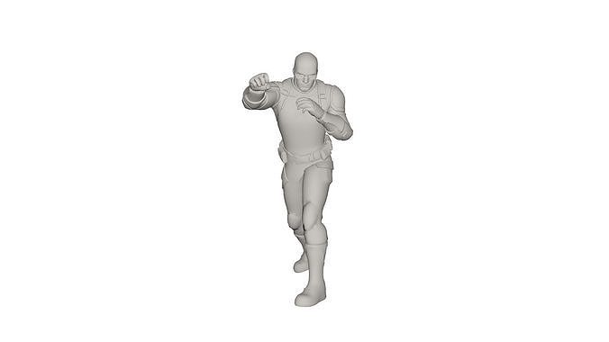 Superhero concept 3D model