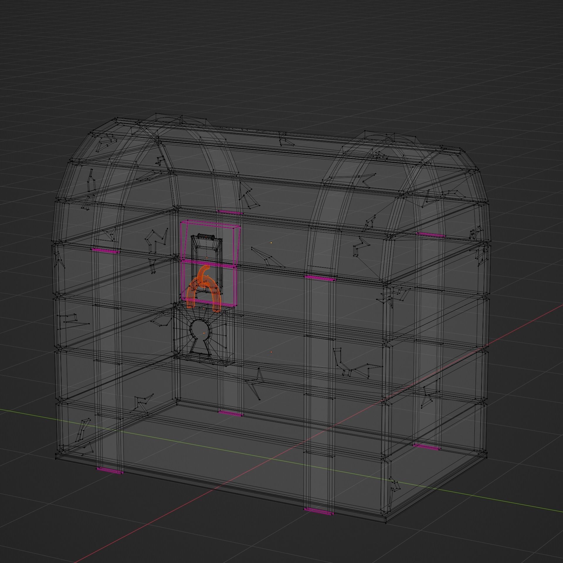 Low Poly Treasure Chest Low-poly 3D model_9