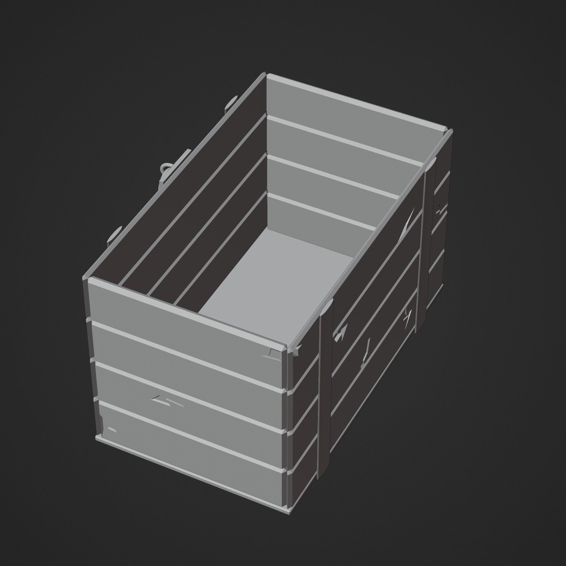 Low Poly Treasure Chest Low-poly 3D model_10