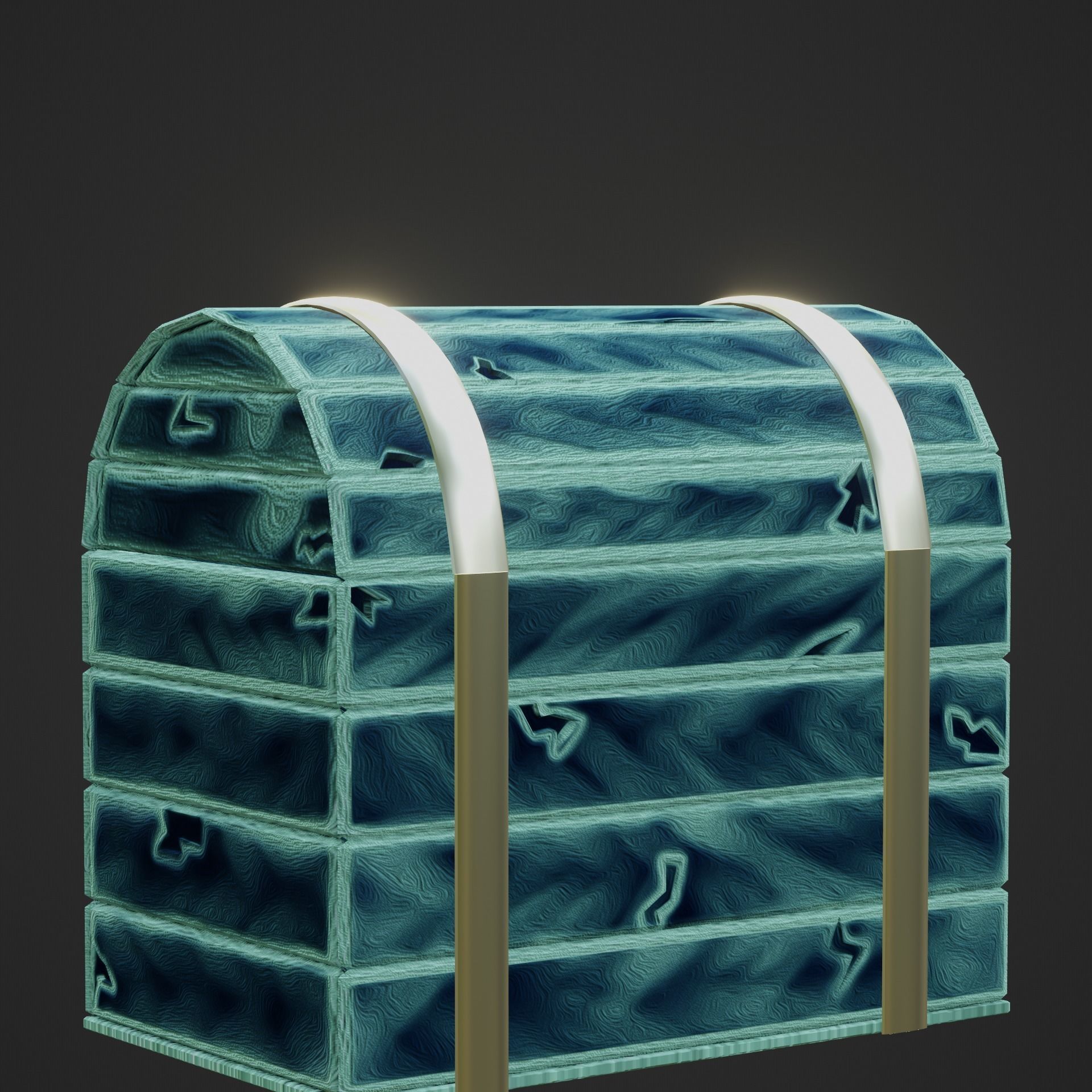 Low Poly Treasure Chest Low-poly 3D model_3