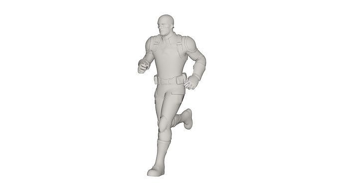 Superhero concept 3D model
