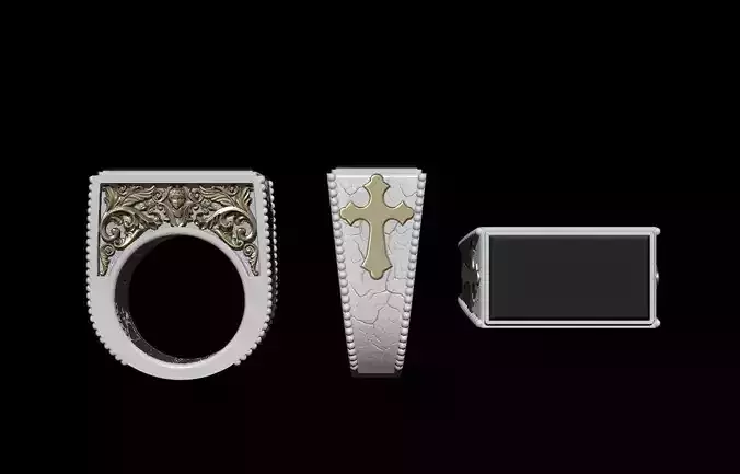 Signet Cross Ring